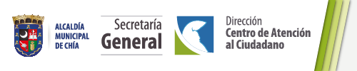 Logos Alcaldía Municipal de Chía, Secretaría General y Dirección Centro de Atención al Ciudadano